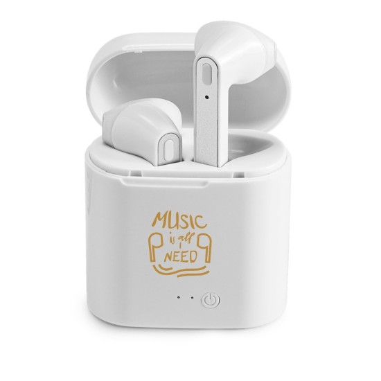 Fone de Ouvido Bluetooth Personalizado com Logo