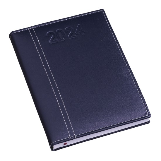 Agenda Diária Couro Sintético Personalizada 2025