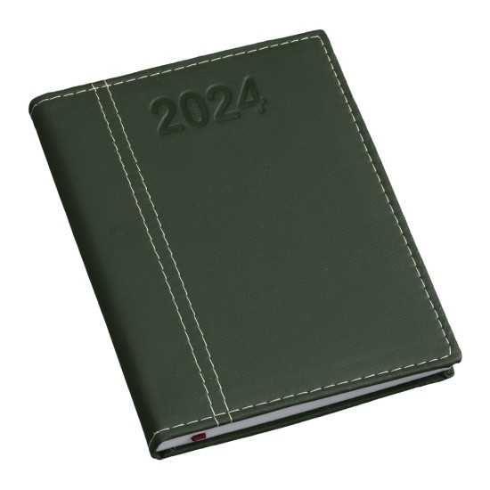 Agenda Diária Couro Sintético Personalizada 2025