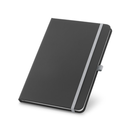 Caderno Capa Couro Sintético Com Elástico Colorido