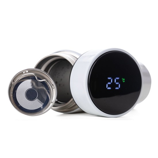 Garrafa Térmica de Inox 450 ml com Display de Led