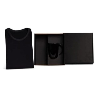Kit Caneca Em Cerâmica Preta E Camiseta - 2 Pçs - Tam. G Personalizado 