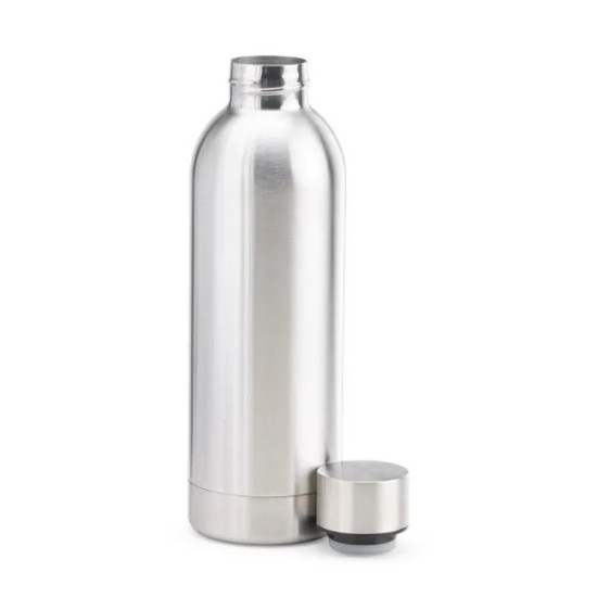 Kit Garrafa E Caneca - Prata/Branco 2 Pçs Personalizado 