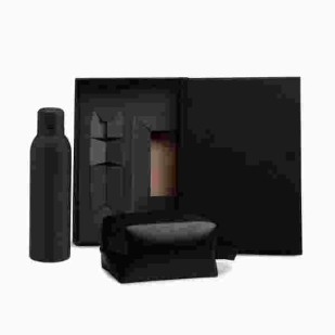 Kit Garrafa E Necessaire - Preto - 2 Pçs Personalizado