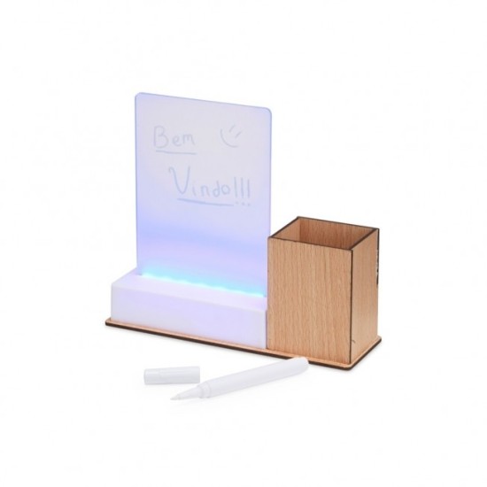 Quadro de Mensagens LED com Porta caneta Personalizado