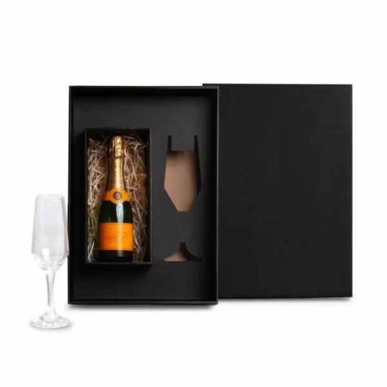 Taça De Vidro P/ Champagne 186 Ml - C/ Espaço Para Garrafa Mini Personalizado
